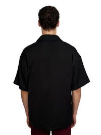 Justin Cassin Zander Short Sleeve Zip Shirt in Black Color 3