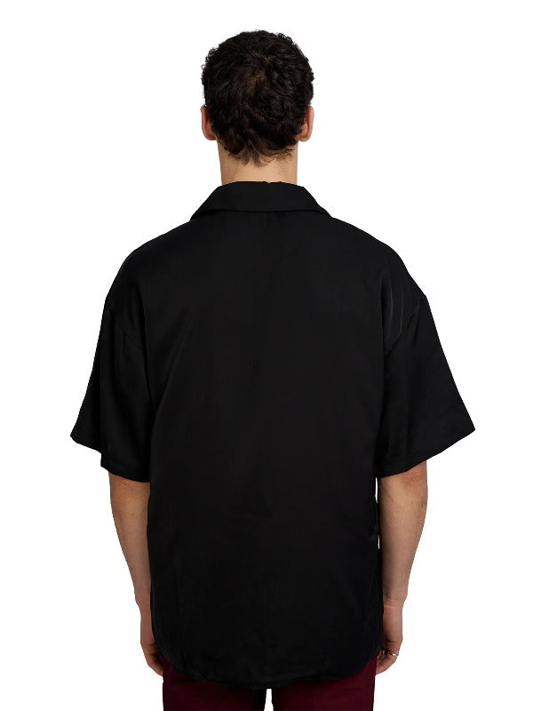 Justin Cassin Zander Short Sleeve Zip Shirt in Black Color 3