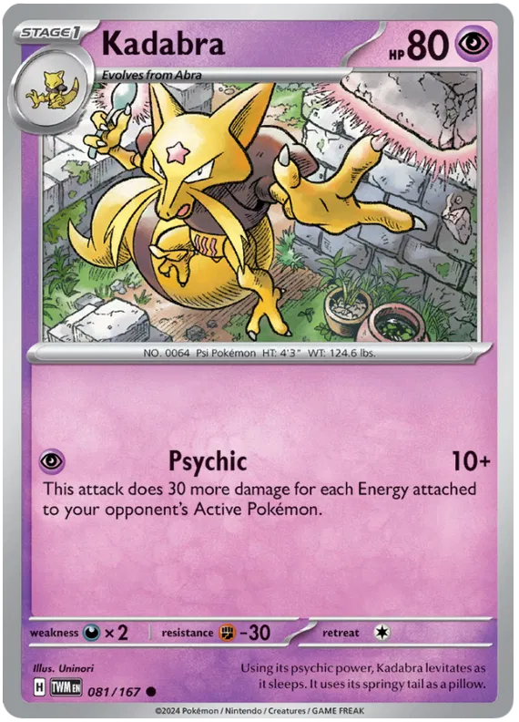[Collector Troves] Pokemon Scarlet & Violet Twilight Masquerade Kadabra Card