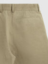 Khaki Cropped Pleated Suit Shorts 10