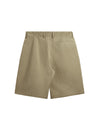 Khaki Cropped Pleated Suit Shorts 2