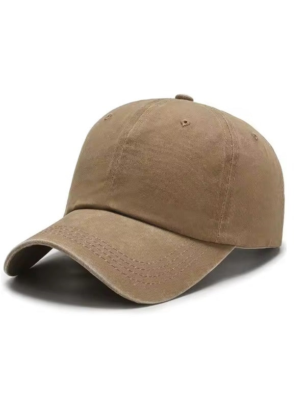 Khaki Plain Washed Baseball Cap
