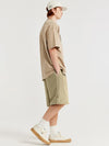 Khaki Shorts with Big Back Pockets 5