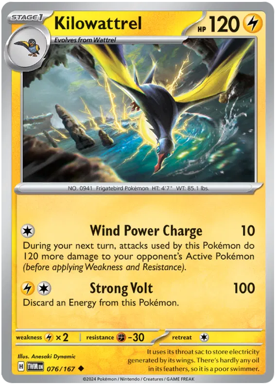 [Collector Troves] Pokemon Scarlet & Violet Twilight Masquerade Kilowattrel Card
