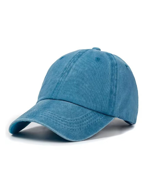 Lake Blue Plain Washed Baseball Cap