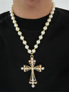 Large Gothic Cross Necklace in Gold Color 2