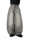 Light Grey Washed and Distressed Machete Baggy Jeans 2