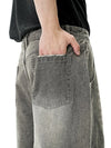 Light Grey Washed and Distressed Machete Baggy Jeans 4