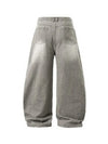 Light Grey Washed and Distressed Machete Baggy Jeans 5