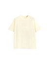 Lightweight Hydrogen Silk Blend T-Shirt with Adjustable Strap in Beige Color