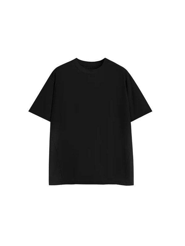Lightweight Hydrogen Silk Blend T-Shirt with Adjustable Strap in Black Color