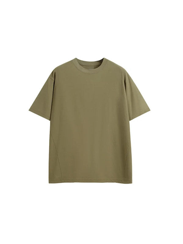 Lightweight Hydrogen Silk Blend T-Shirt with Adjustable Strap in Green Color