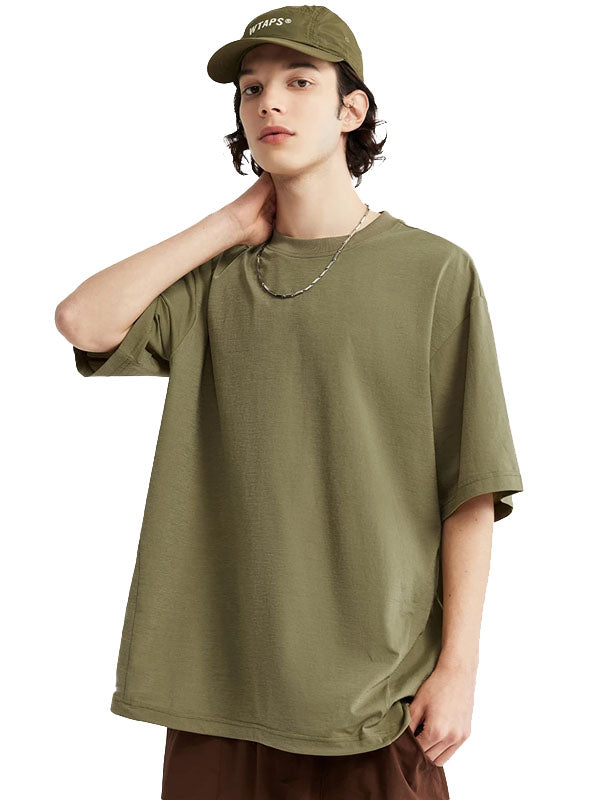Lightweight Hydrogen Silk Blend T-Shirt with Adjustable Strap in Green Color 2