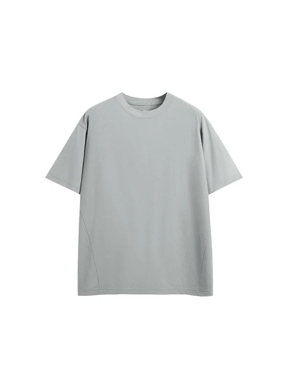 Lightweight Hydrogen Silk Blend T-Shirt with Adjustable Strap in Grey Color 2