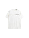 Live Boldly Happiness Embroidered T-Shirt in White Color