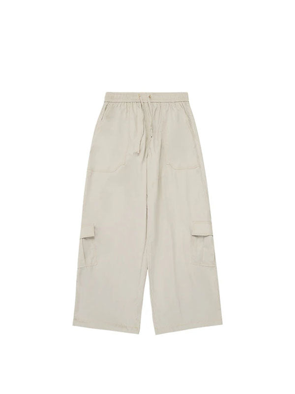 Loose Fit Apricot Cargo Pants