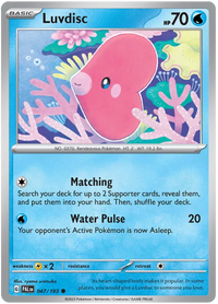 Pokemon Scarlet & Violet Paldea Evolved Luvdisc Card