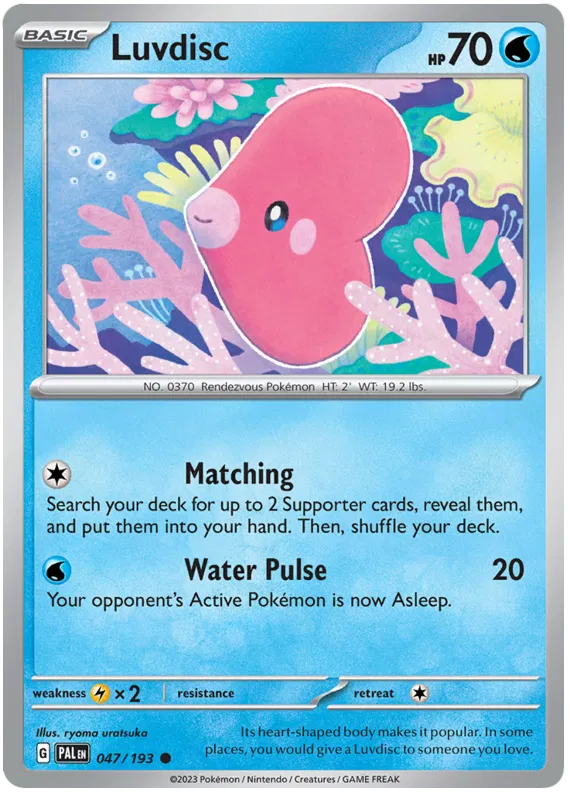 Pokemon Scarlet & Violet Paldea Evolved Luvdisc Card