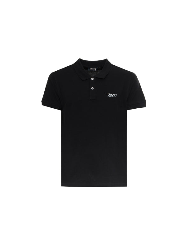 MCS Logo Polo Shirt in Black Color