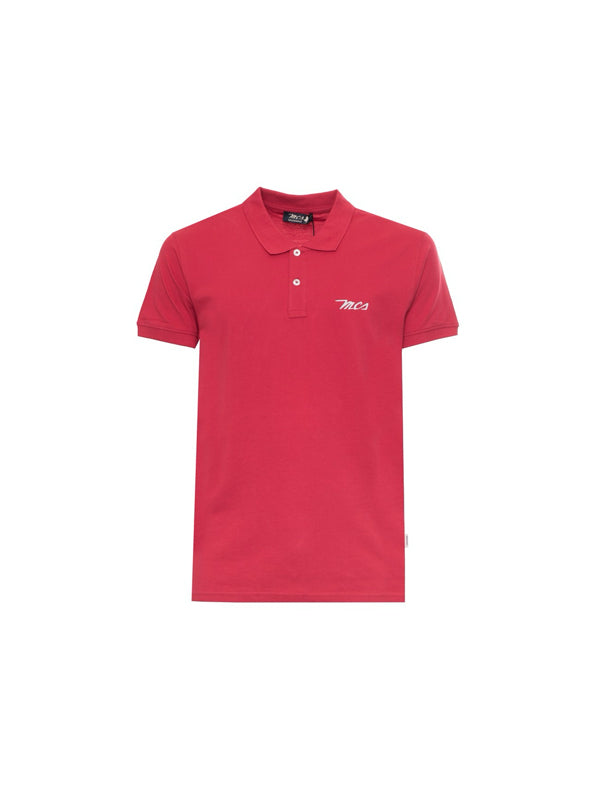 MCS Logo Polo Shirt in Red Color