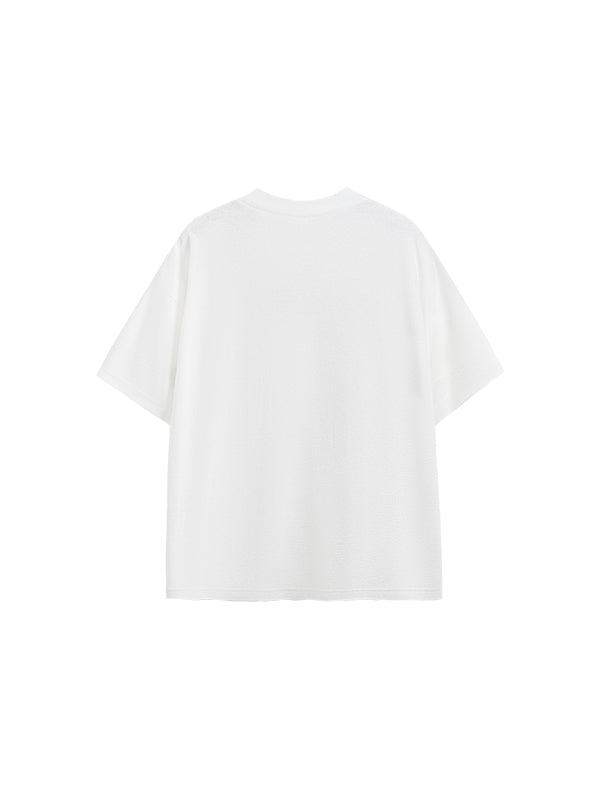 "Make Money" Embroidered T-Shirt in White Color - THIS IS FOR HIM