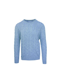 Malo Blue Wool Cashmere Pullover Sweater 3
