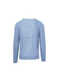 Malo Blue Wool Cashmere Pullover Sweater 4