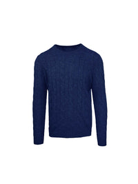 Malo Blue Wool Cashmere Pullover Sweater 5