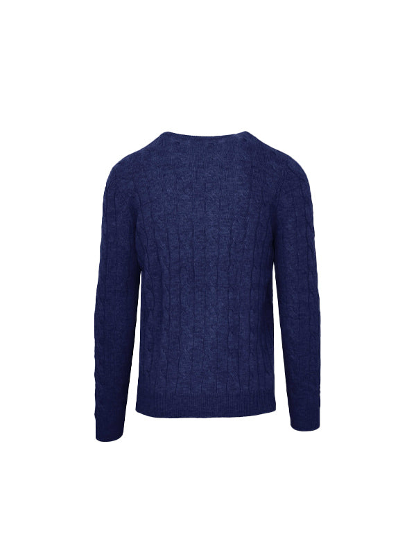 Malo Blue Wool Cashmere Pullover Sweater 6