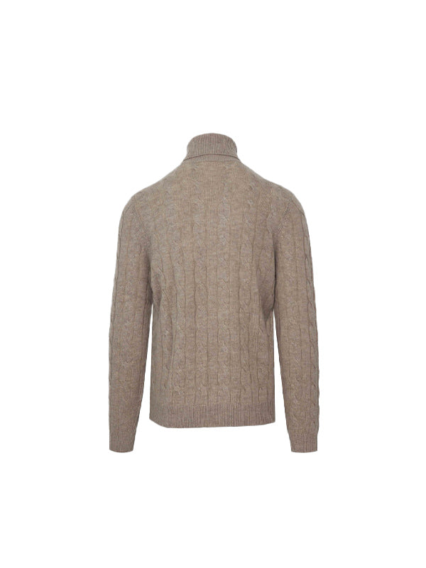 Malo Brown Wool Cashmere Turtleneck Sweater 2