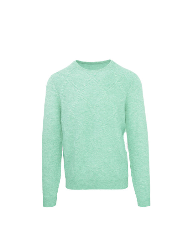 Malo Green Wool Cashmere Pullover Sweater