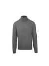 Malo Grey Wool Cashmere Turtleneck Sweater