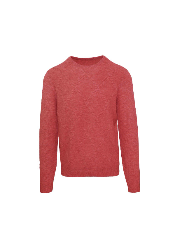 Malo Red Wool Cashmere Pullover Sweater