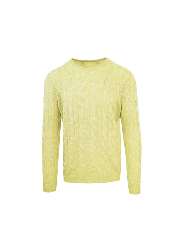 Malo Yellow Wool Cashmere Sweater