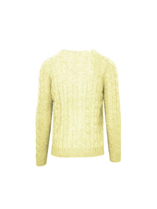 Malo Yellow Wool Cashmere Sweater 2
