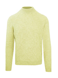 Malo Yellow Wool Cashmere Turtleneck Sweater 2