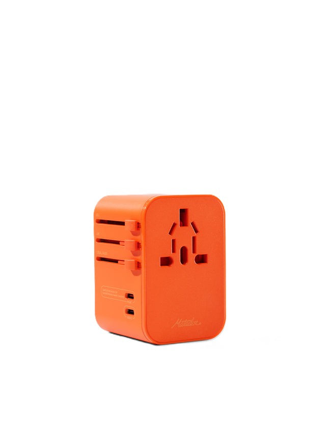 Matador Global Travel Adapter in Forget Me Not Orange Color