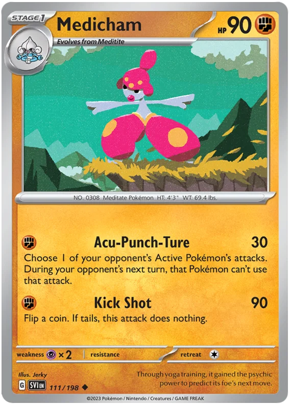 Pokemon Scarlet & Violet Medicham Card
