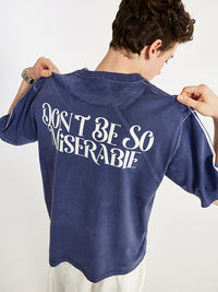 "Miserable" T-Shirt in Blue Color 8