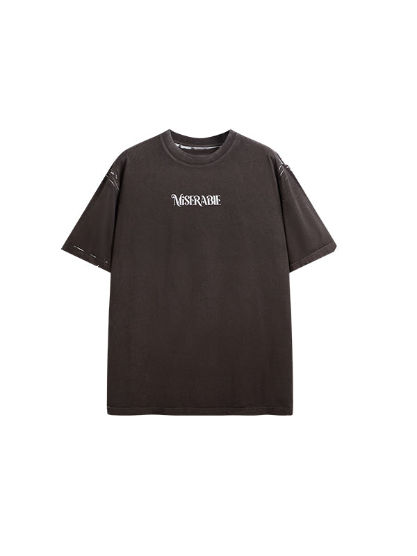 "Miserable" T-Shirt in Brown Color