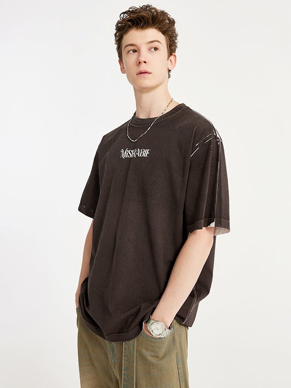 "Miserable" T-Shirt in Brown Color 9