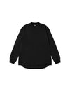 Mock Neck Long Sleeve T-Shirt in Black Color