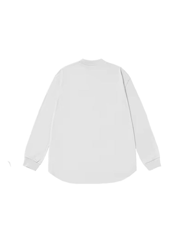 Mock Neck Long Sleeve T-Shirt in White Color 2