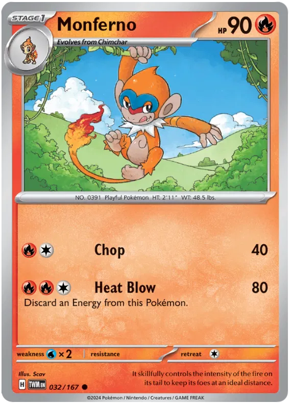 [Collector Troves] Pokemon Scarlet & Violet Twilight Masquerade Monferno Card