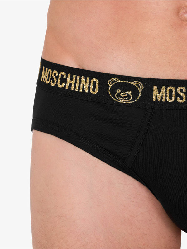 Moschino Gold Logo T-Shirt & Briefs Set 9