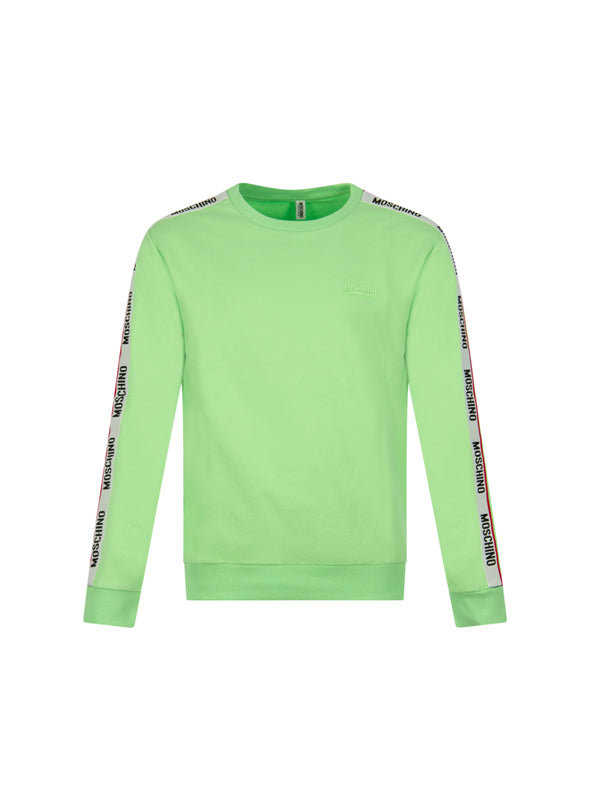 Moschino Underwear Logo Tape Green Sweatshirt