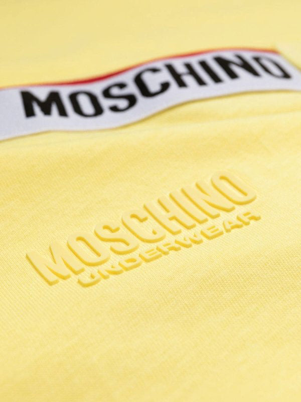 Moschino Underwear Logo Tape Yellow T-Shirt 3