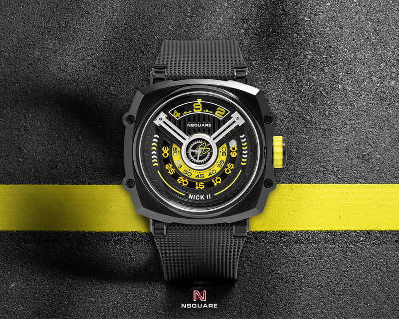 NSquare Nick II Automatic Watch N12.1 Black/Yellow 5