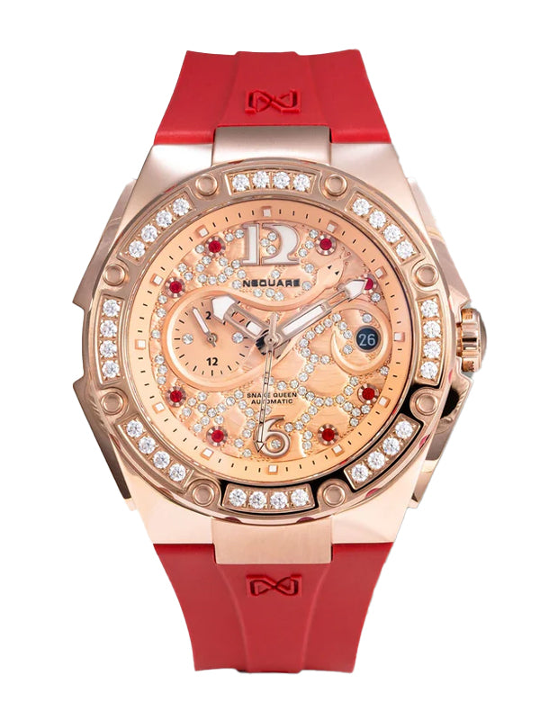 NSquare SnakeQueen Automatic Watch N48.6 RG/Night Maroon Red