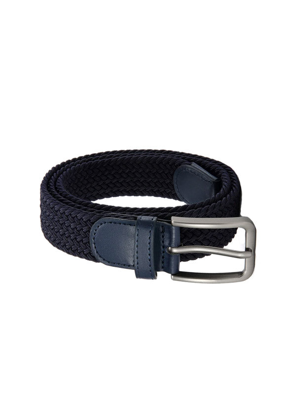Navy Elastic Braided Belt 2